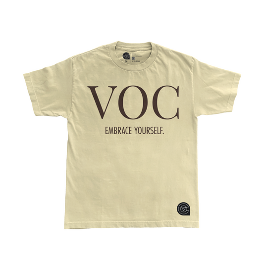 Elegance Tee // Cream & Brown