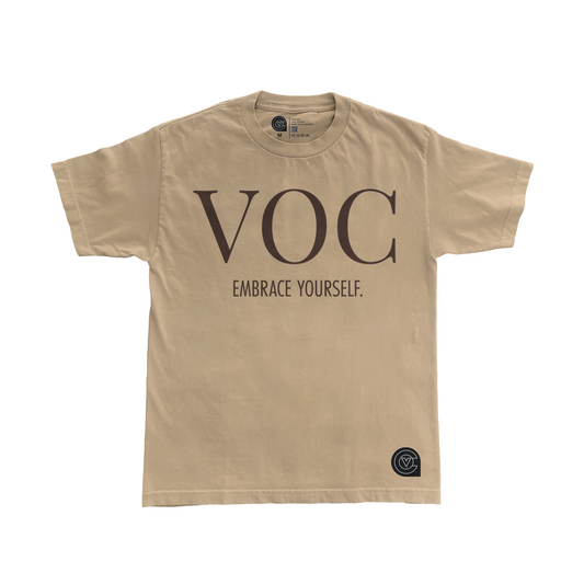 Elegance Tee // Tan & Brown